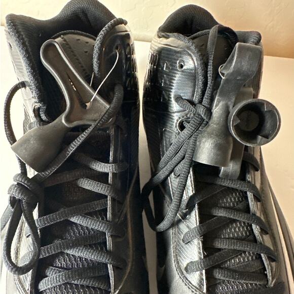Nike Lunar Code Pro 3/4 Detachable Football Cleats Black Silver 579669-002 Sz 18 - Picture 8 of 9